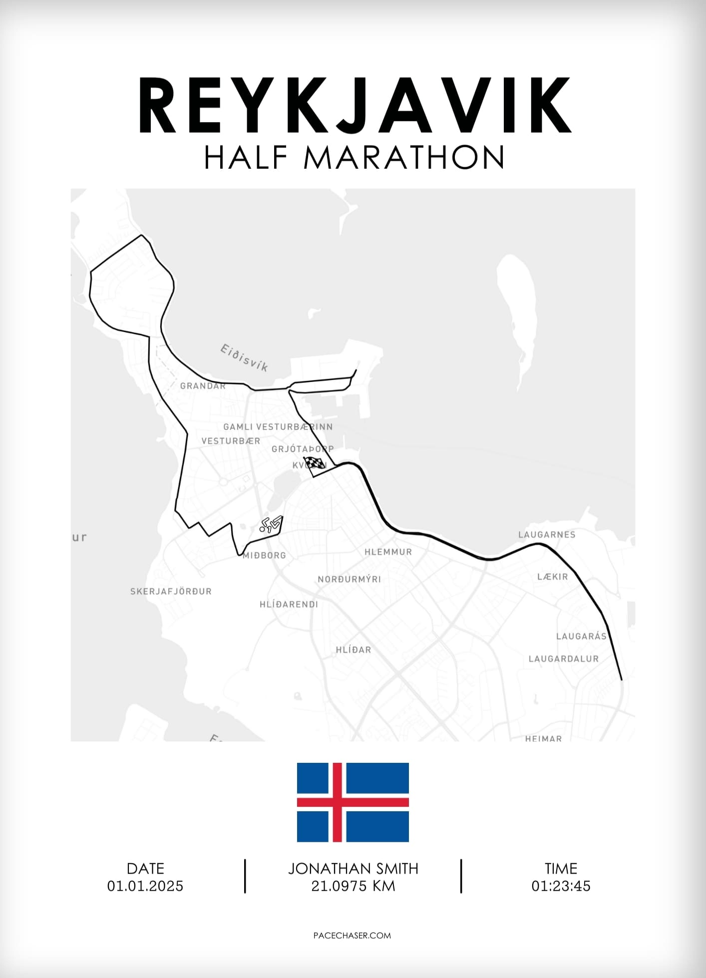 Halbmarathon Reykjavik Poster