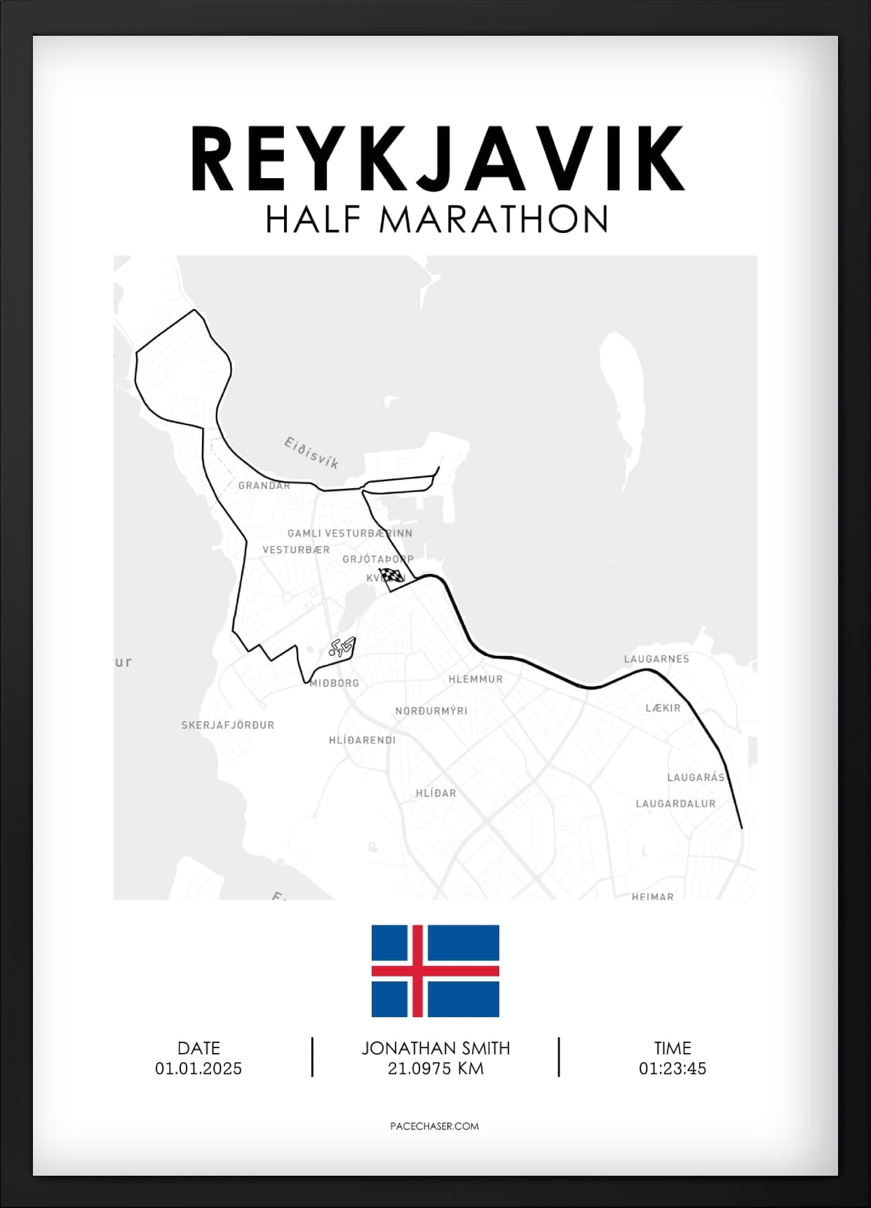 Halbmarathon Reykjavik Poster