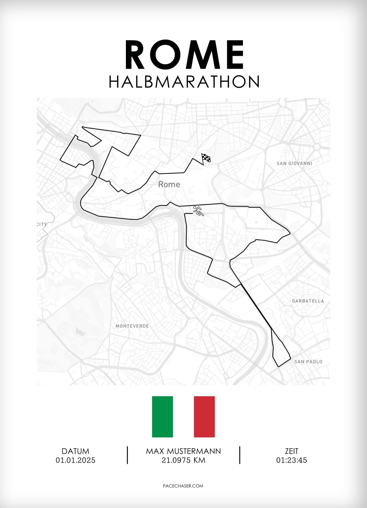 Halbmarathon Rom Poster