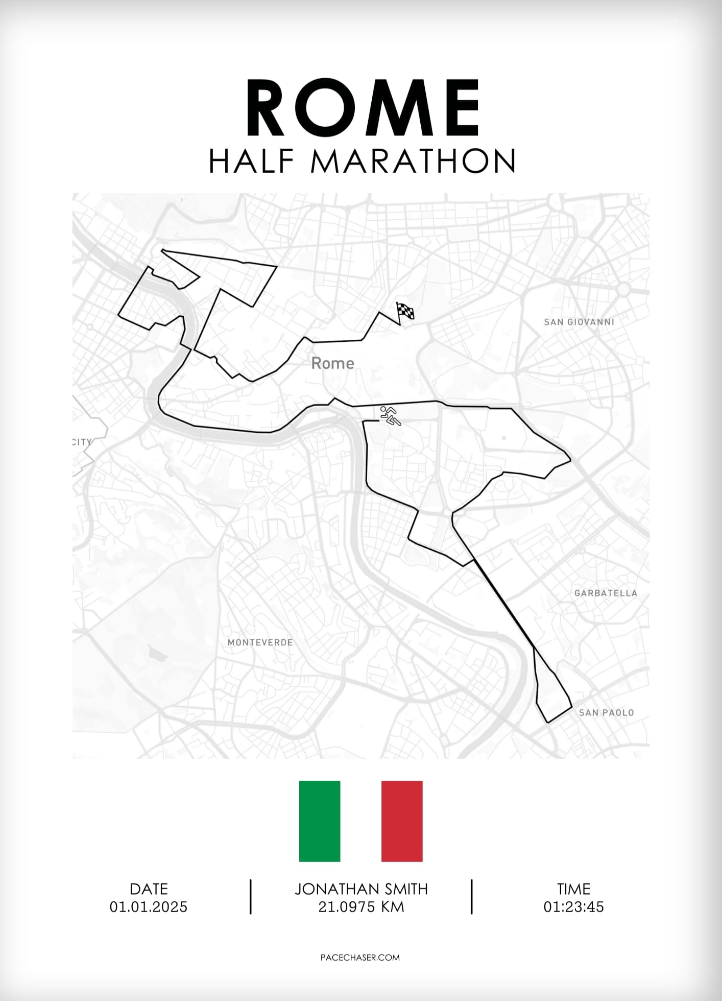 Halbmarathon Rom Poster