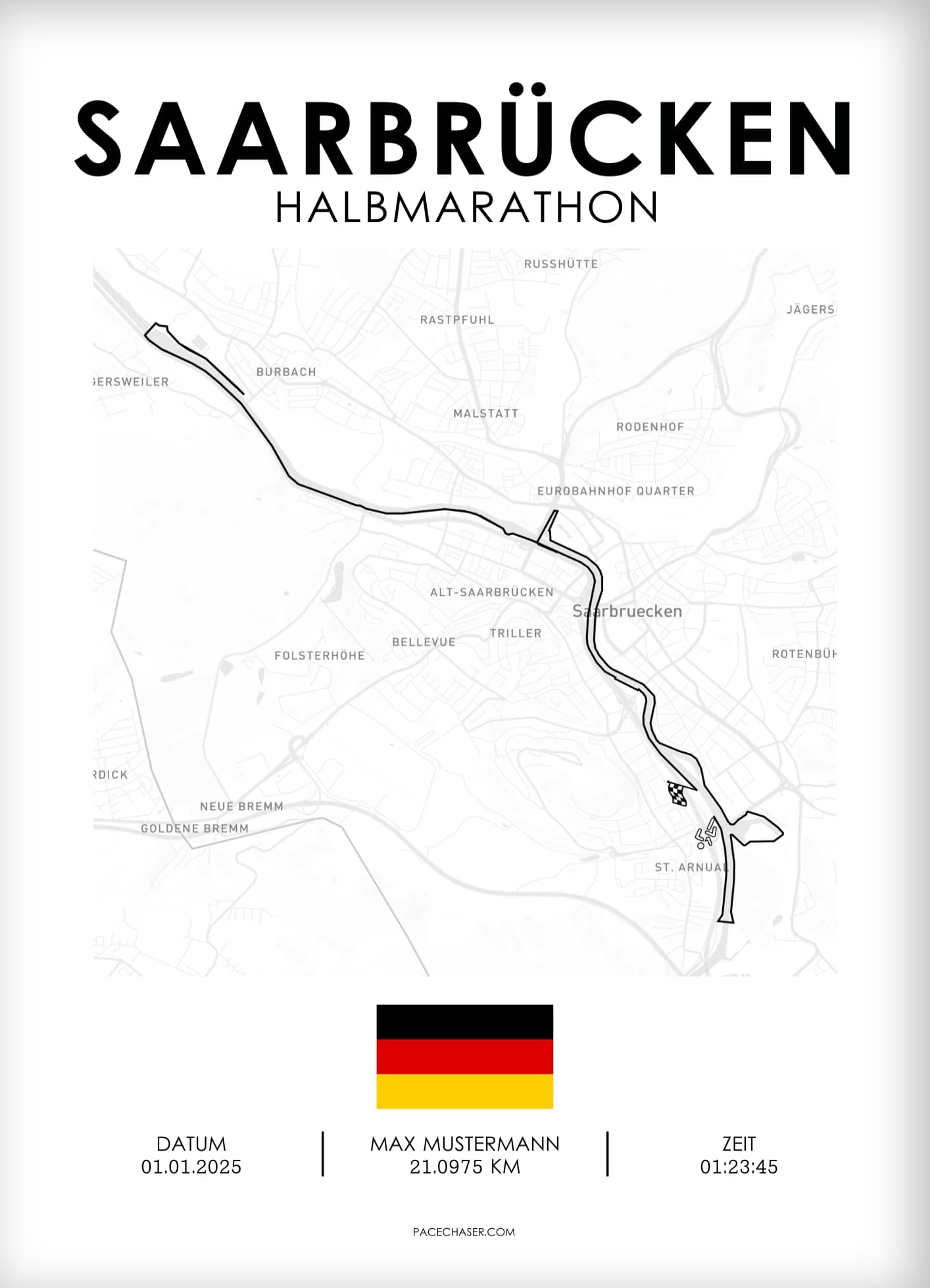 Halbmarathon Saarbrücken Poster