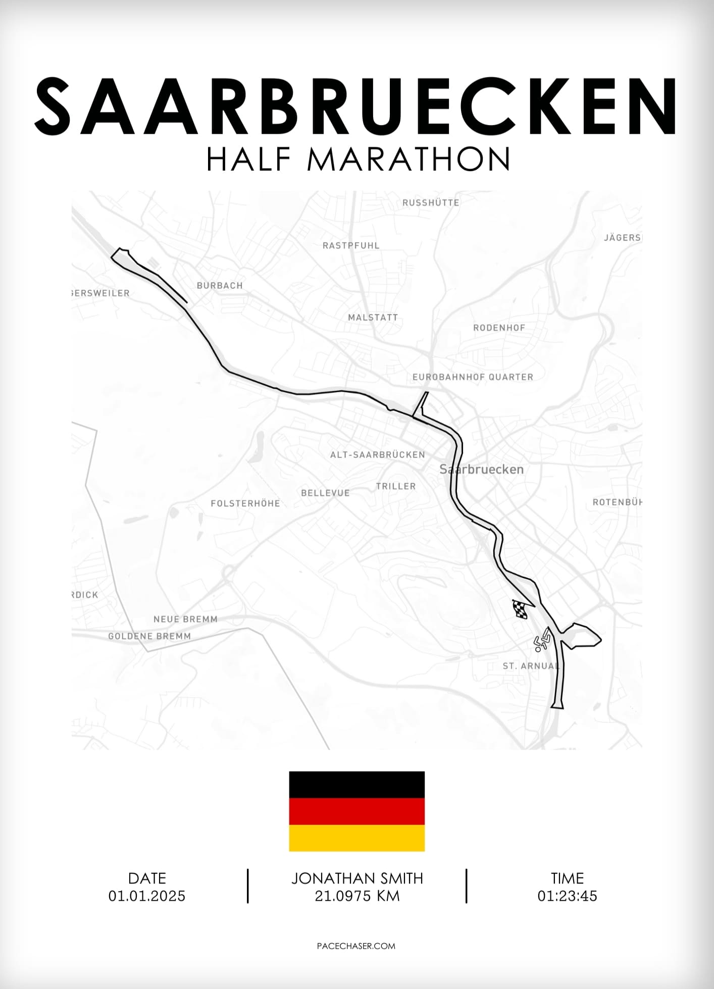 Halbmarathon Saarbrücken Poster
