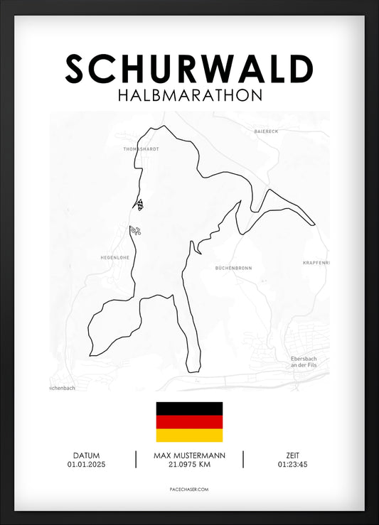 Halvmaraton Schurwald plakat