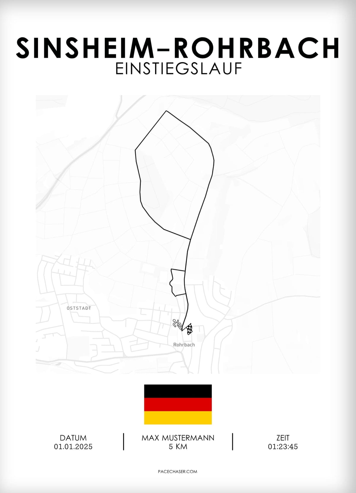 Sinsheim-Rohrbach Laufposter (Marathon/ Halbmarathon / Der Klassiker / Einstiegslauf)