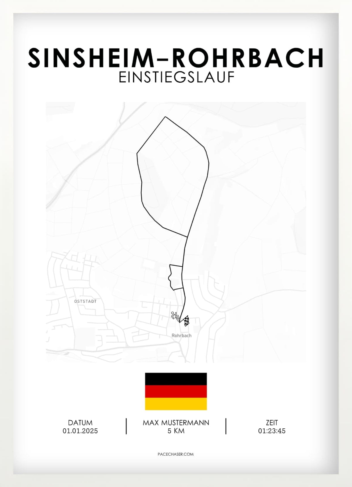 Sinsheim-Rohrbach Laufposter (Marathon/ Halbmarathon / Der Klassiker / Einstiegslauf)