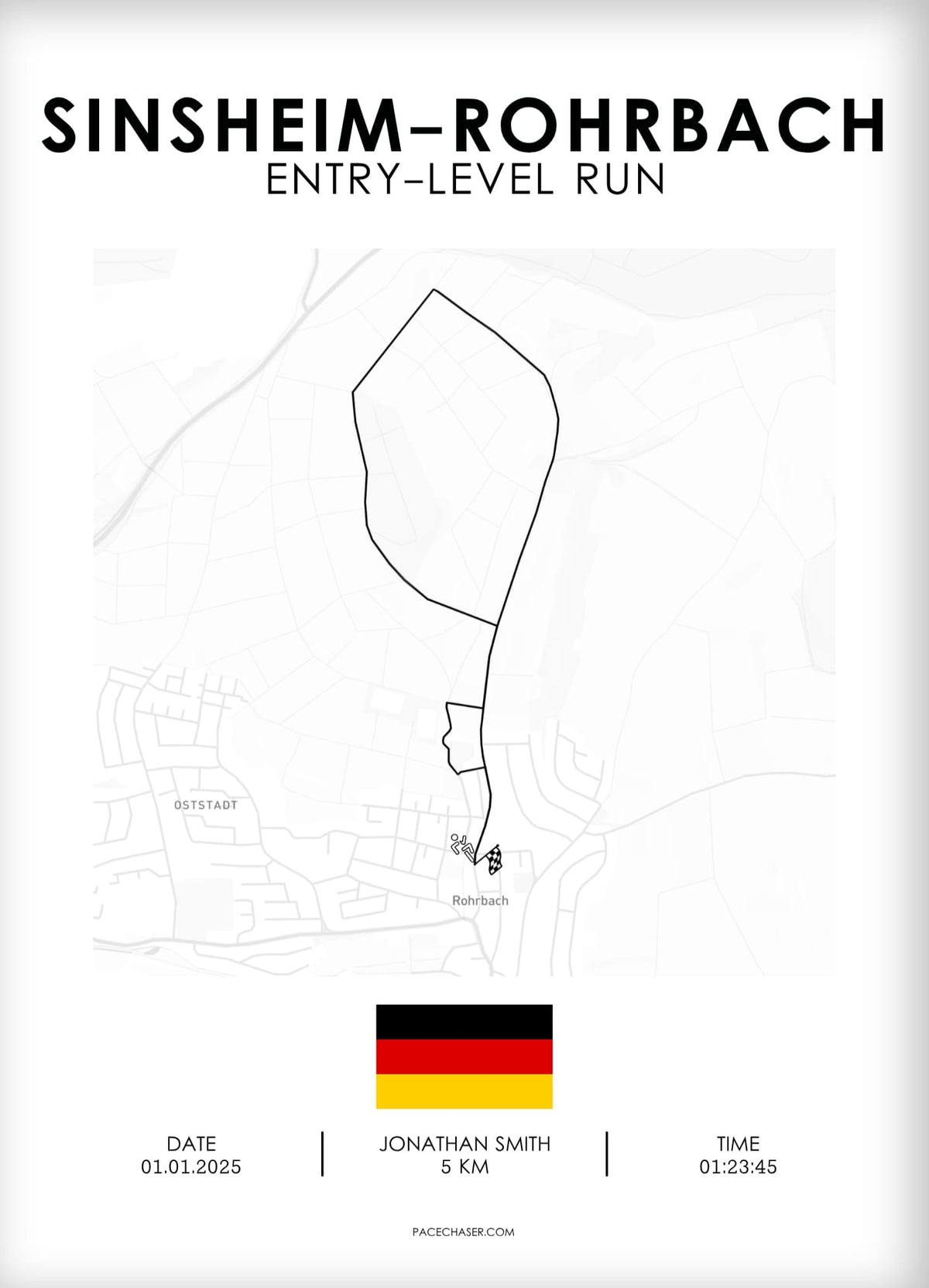 Sinsheim-Rohrbach Laufposter (Marathon/ Halbmarathon / Der Klassiker / Einstiegslauf)