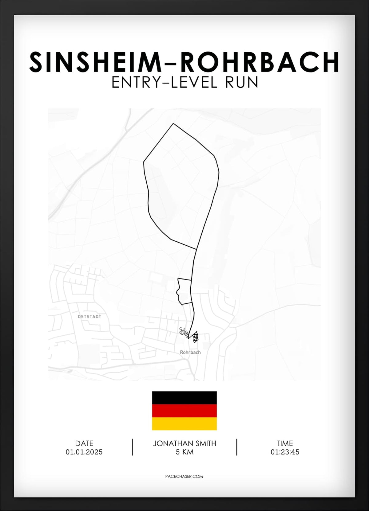 Sinsheim-Rohrbach Laufposter (Marathon/ Halbmarathon / Der Klassiker / Einstiegslauf)