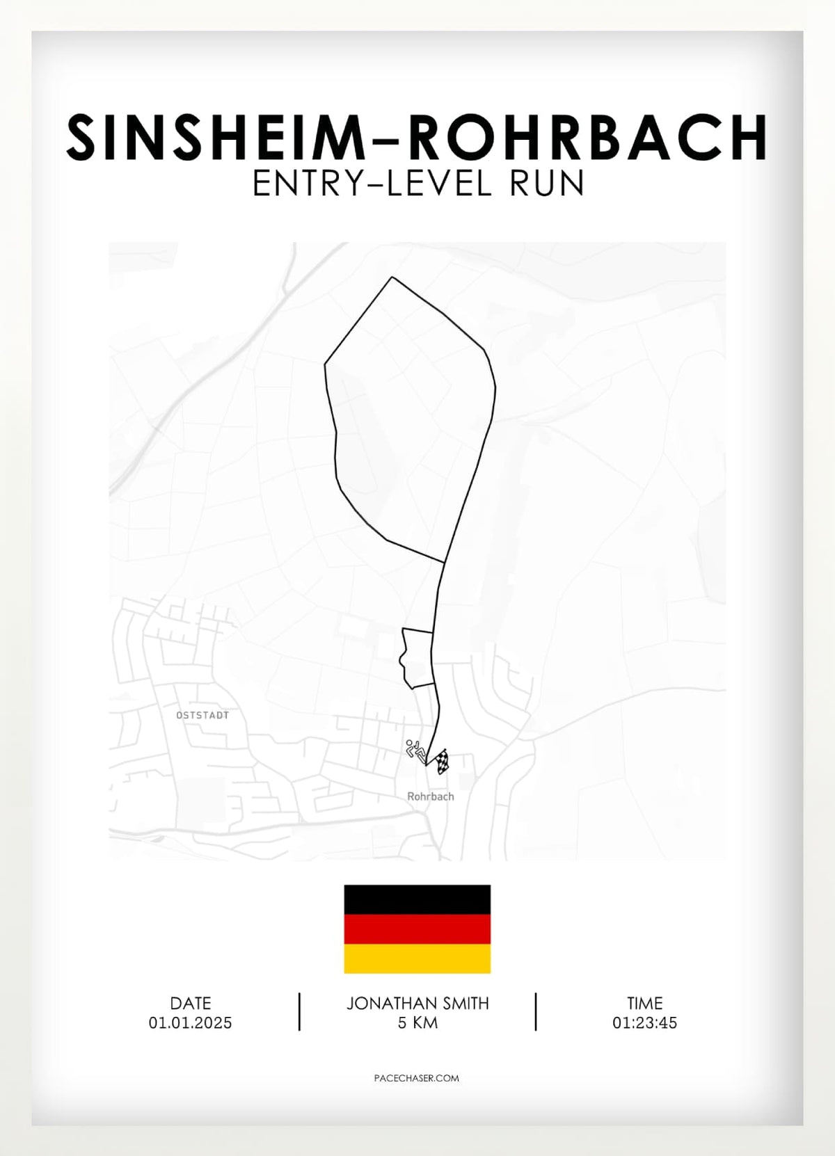 Sinsheim-Rohrbach Laufposter (Marathon/ Halbmarathon / Der Klassiker / Einstiegslauf)