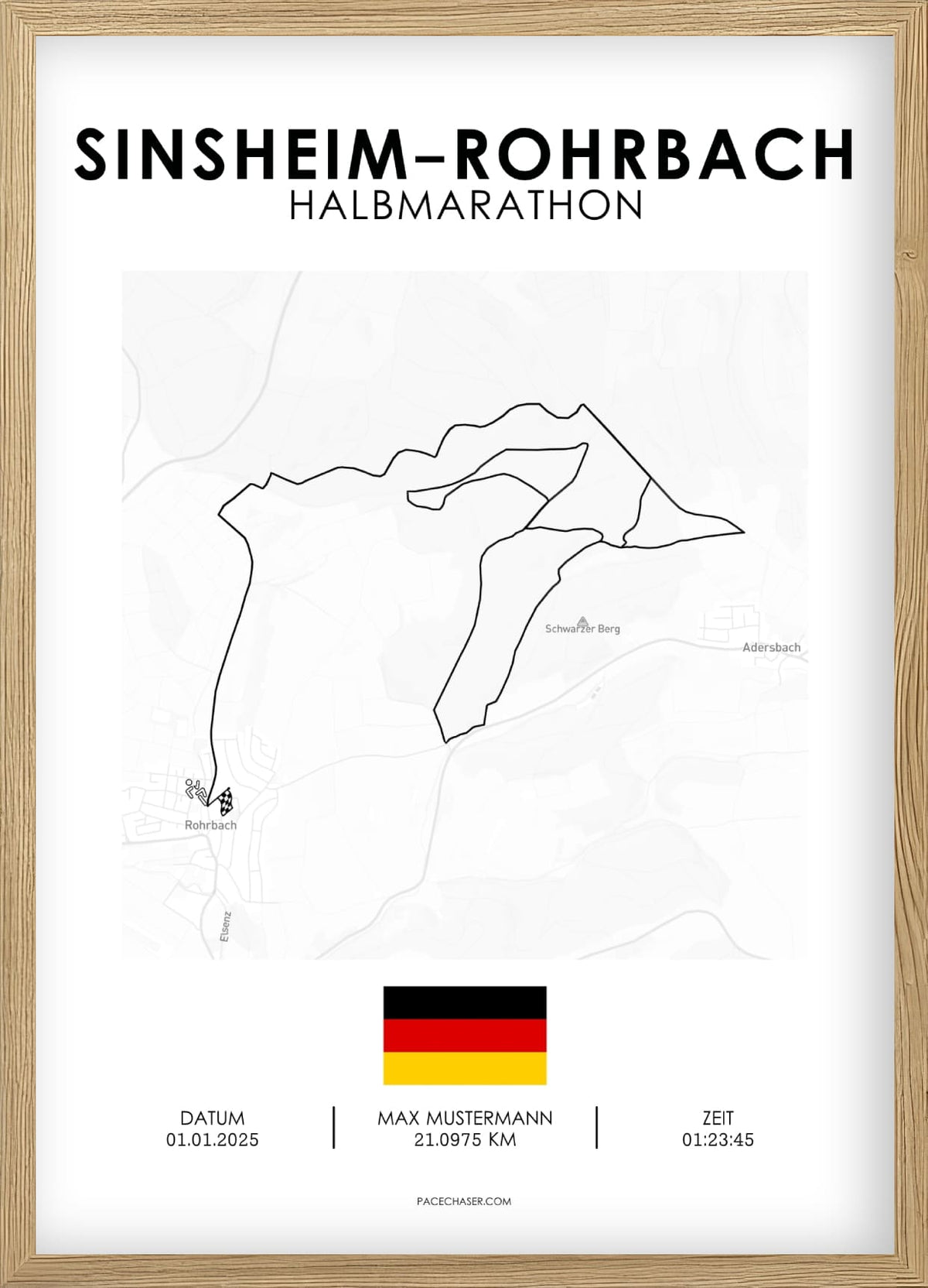 Sinsheim-Rohrbach Laufposter (Marathon/ Halbmarathon / Der Klassiker / Einstiegslauf)