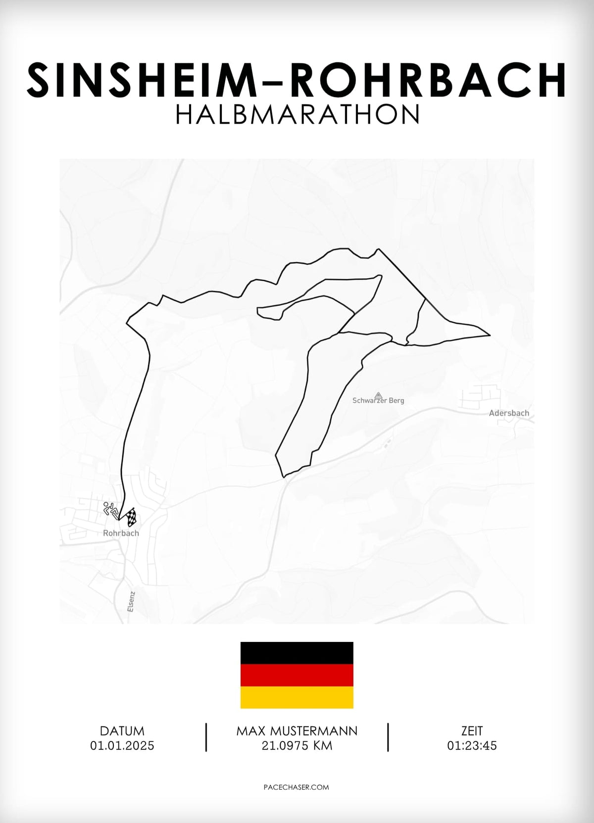 Sinsheim-Rohrbach Laufposter (Marathon/ Halbmarathon / Der Klassiker / Einstiegslauf)