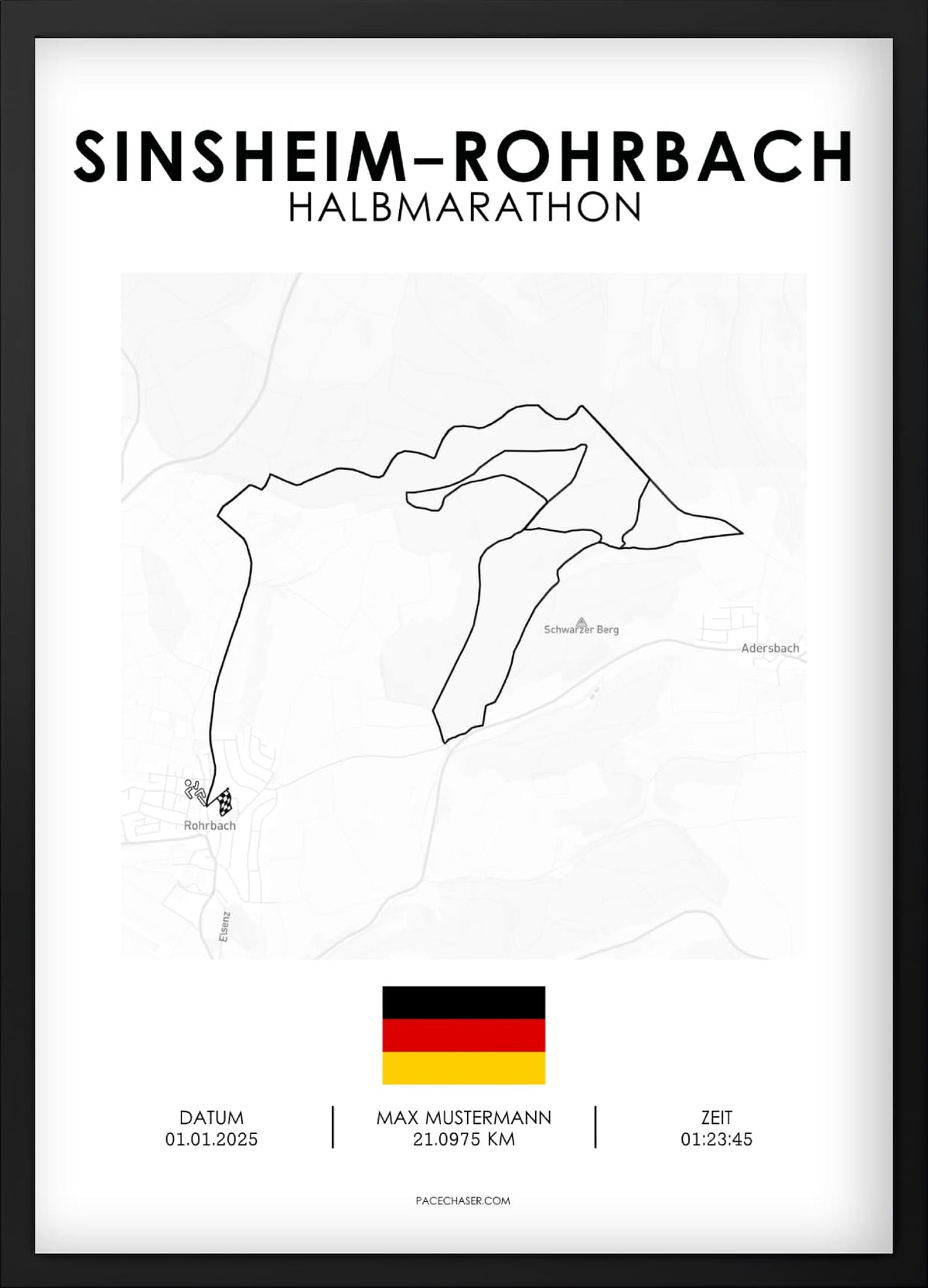 Sinsheim-Rohrbach Laufposter (Marathon/ Halbmarathon / Der Klassiker / Einstiegslauf)