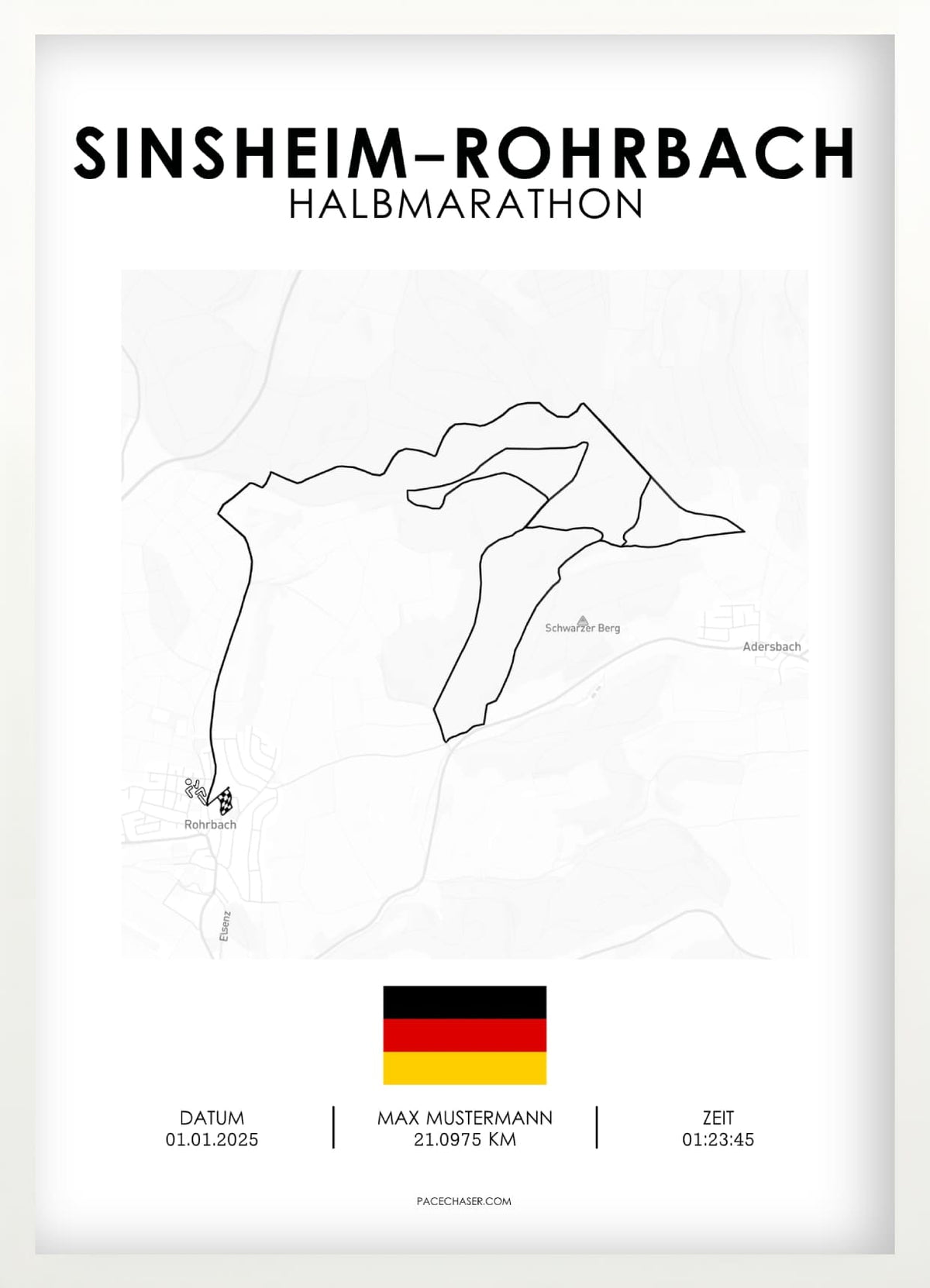 Sinsheim-Rohrbach Laufposter (Marathon/ Halbmarathon / Der Klassiker / Einstiegslauf)