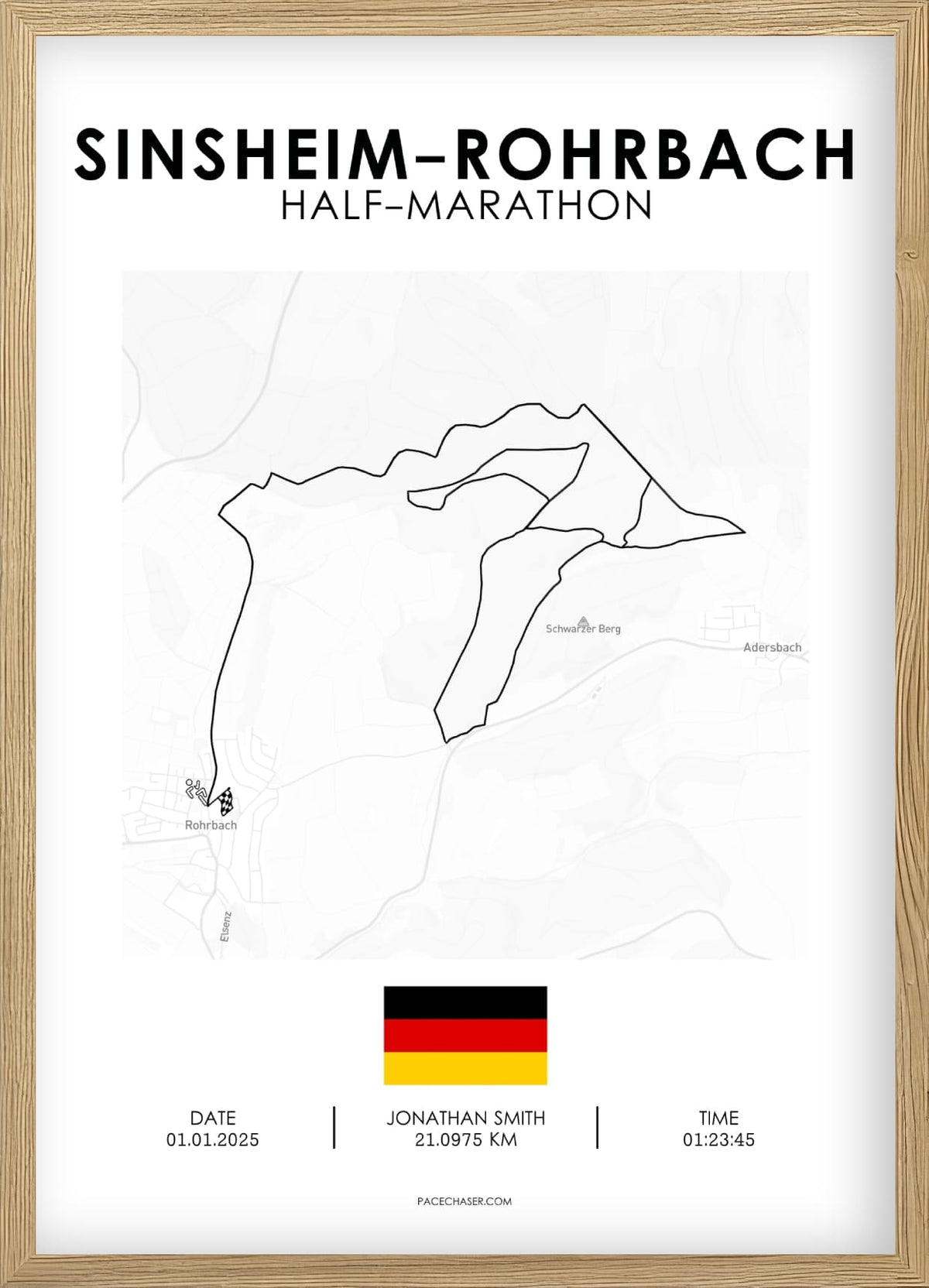 Sinsheim-Rohrbach Laufposter (Marathon/ Halbmarathon / Der Klassiker / Einstiegslauf)