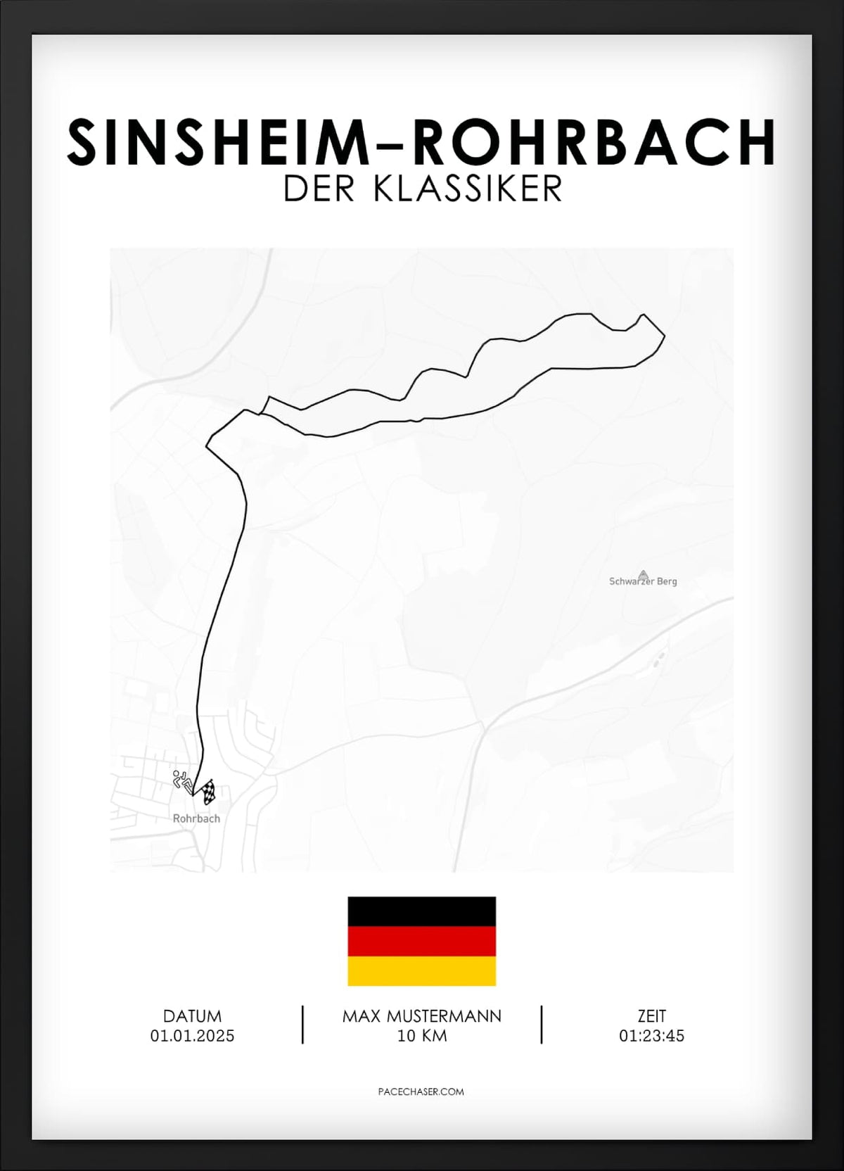 Sinsheim-Rohrbach Laufposter (Marathon/ Halbmarathon / Der Klassiker / Einstiegslauf)