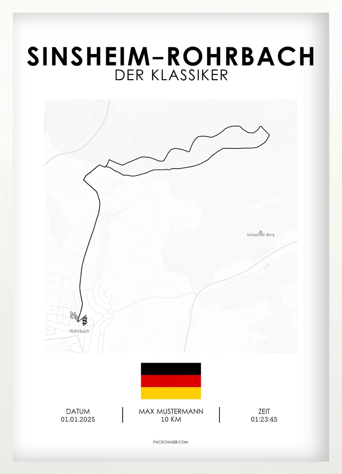 Sinsheim-Rohrbach Laufposter (Marathon/ Halbmarathon / Der Klassiker / Einstiegslauf)