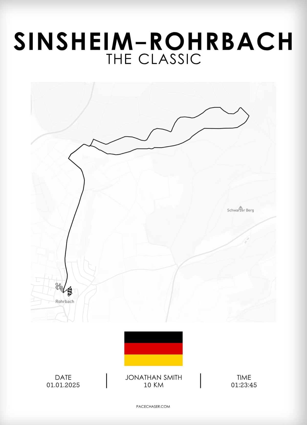 Sinsheim-Rohrbach Laufposter (Marathon/ Halbmarathon / Der Klassiker / Einstiegslauf)