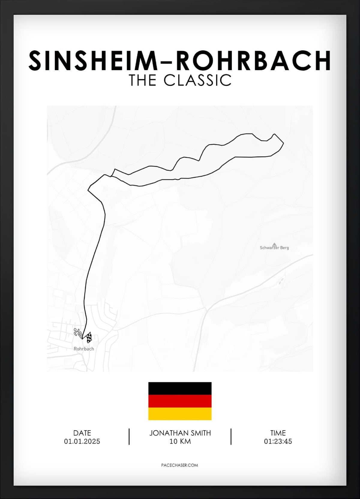 Sinsheim-Rohrbach Laufposter (Marathon/ Halbmarathon / Der Klassiker / Einstiegslauf)
