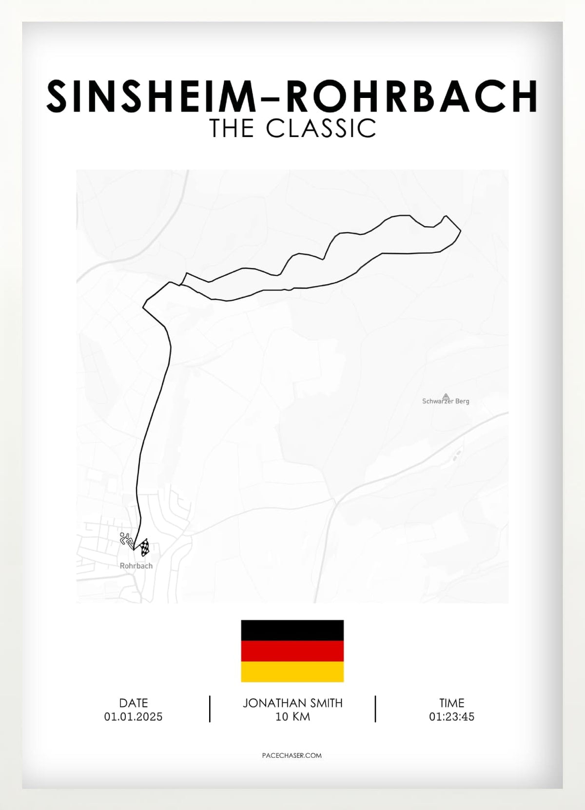 Sinsheim-Rohrbach Laufposter (Marathon/ Halbmarathon / Der Klassiker / Einstiegslauf)