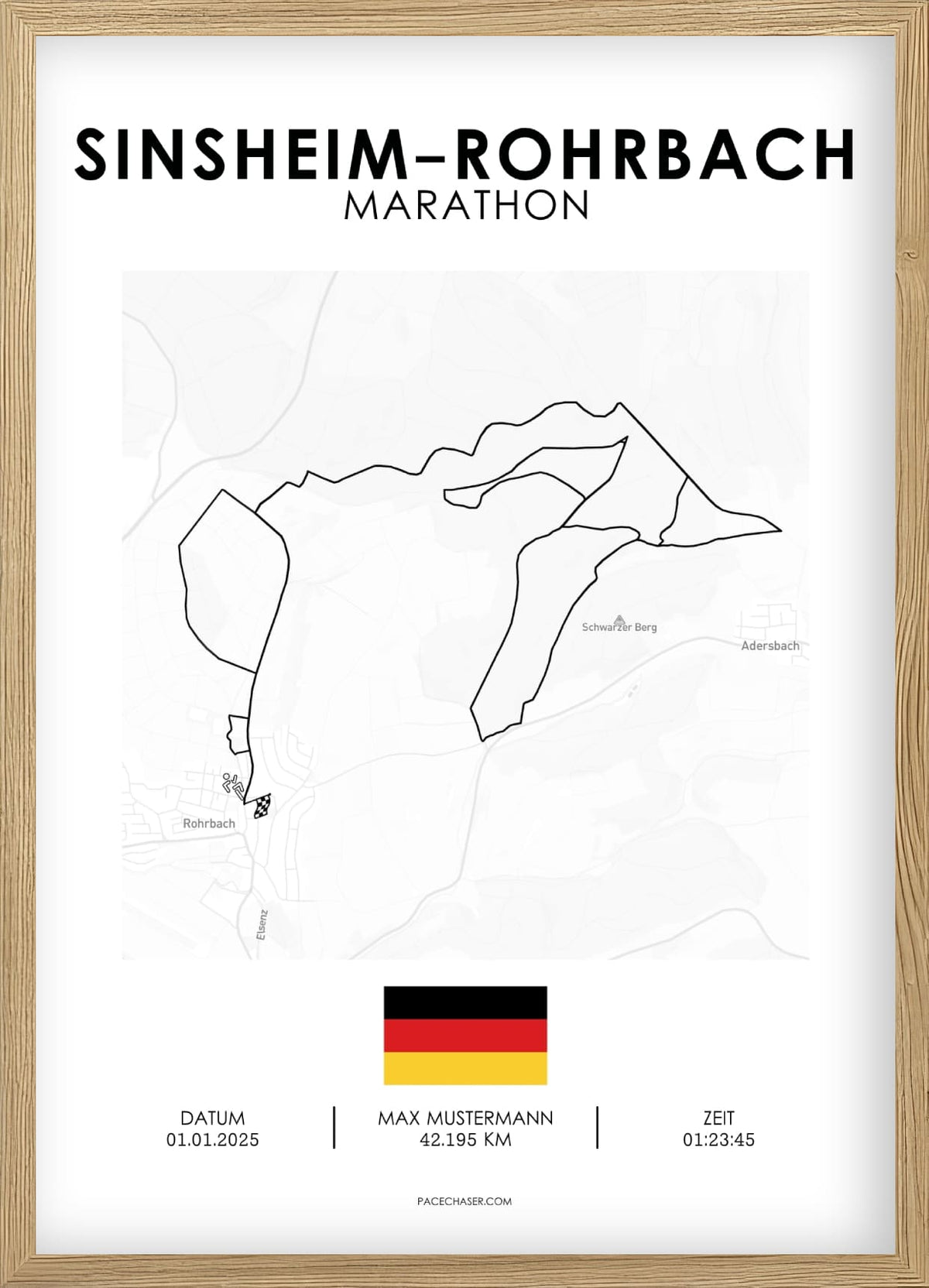 Sinsheim-Rohrbach Laufposter (Marathon/ Halbmarathon / Der Klassiker / Einstiegslauf)