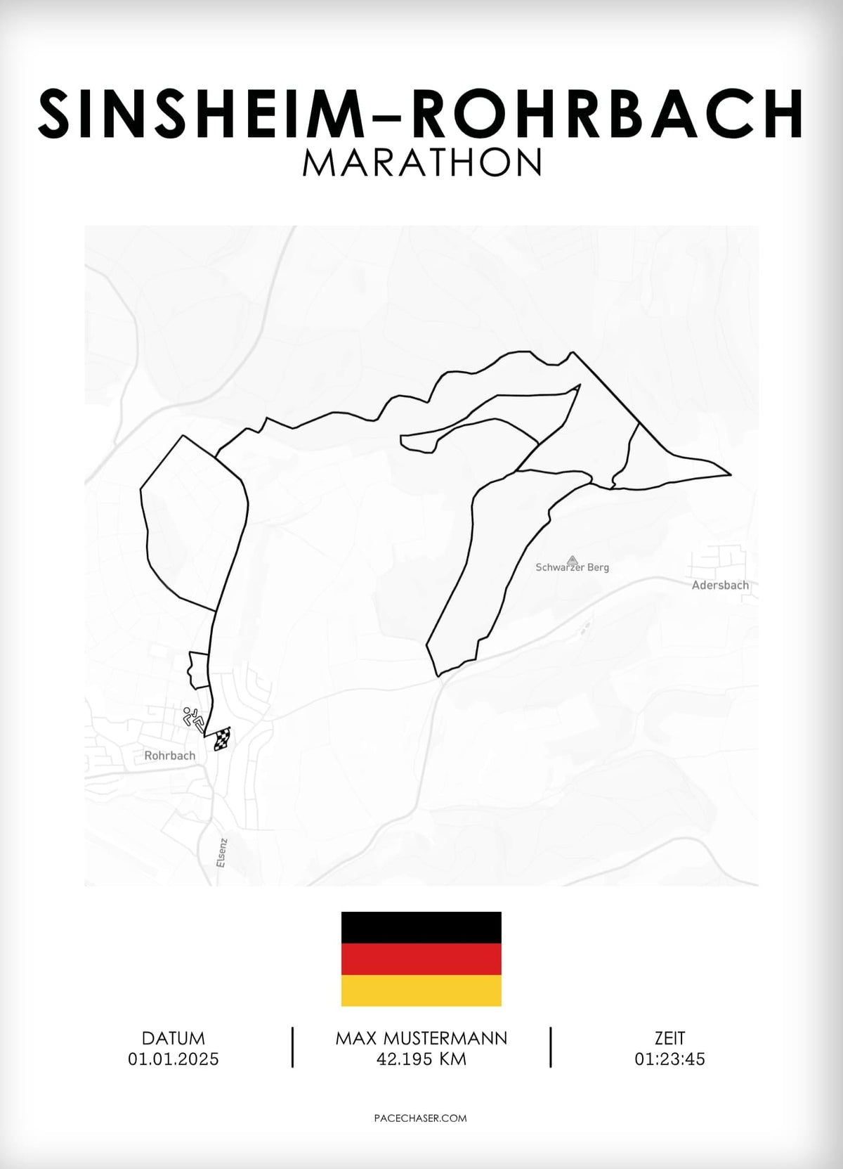Sinsheim-Rohrbach Laufposter (Marathon/ Halbmarathon / Der Klassiker / Einstiegslauf)