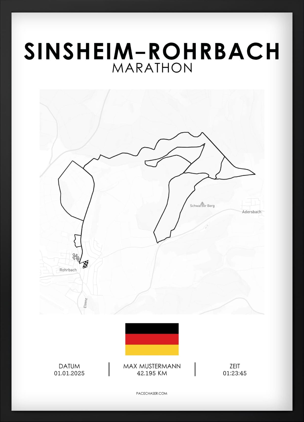 Sinsheim-Rohrbach Laufposter (Marathon/ Halbmarathon / Der Klassiker / Einstiegslauf)