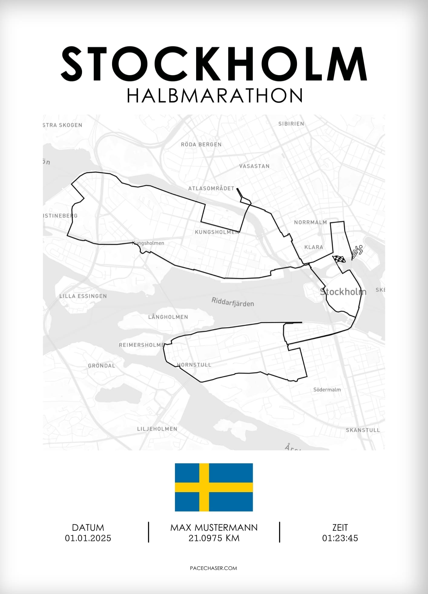 Halbmarathon Stockholm Poster (adidas)