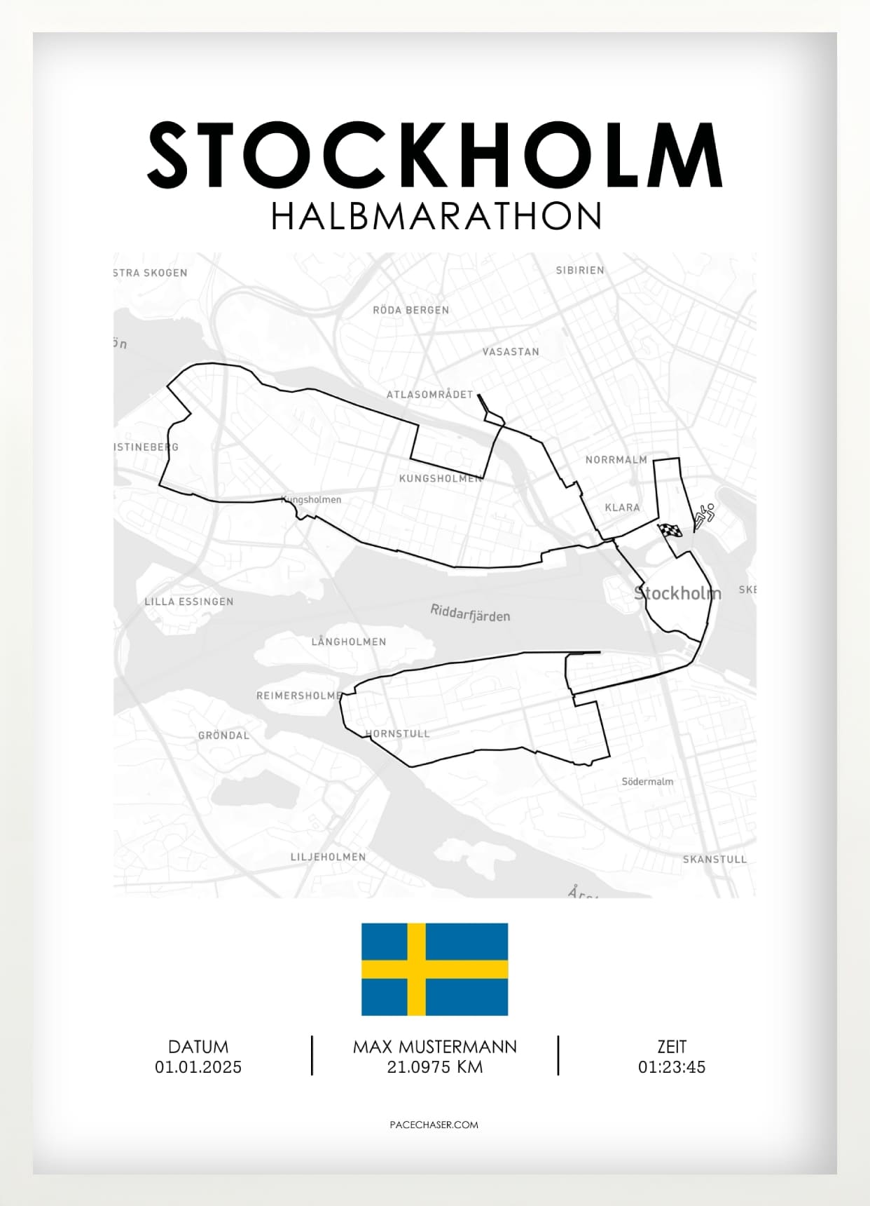 Halbmarathon Stockholm Poster (adidas)