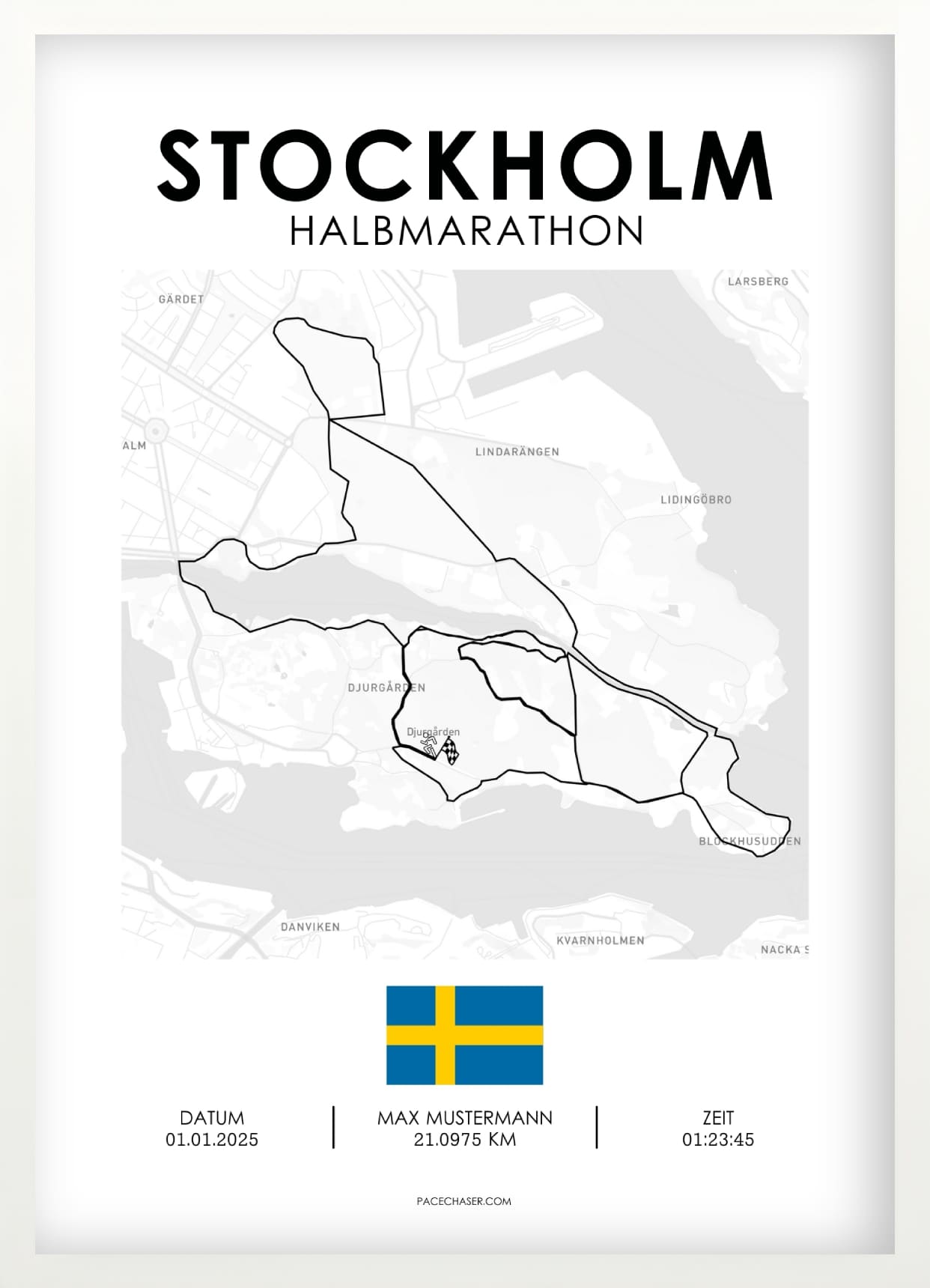 Halbmarathon Stockholm Poster (Prämiarhalvan)