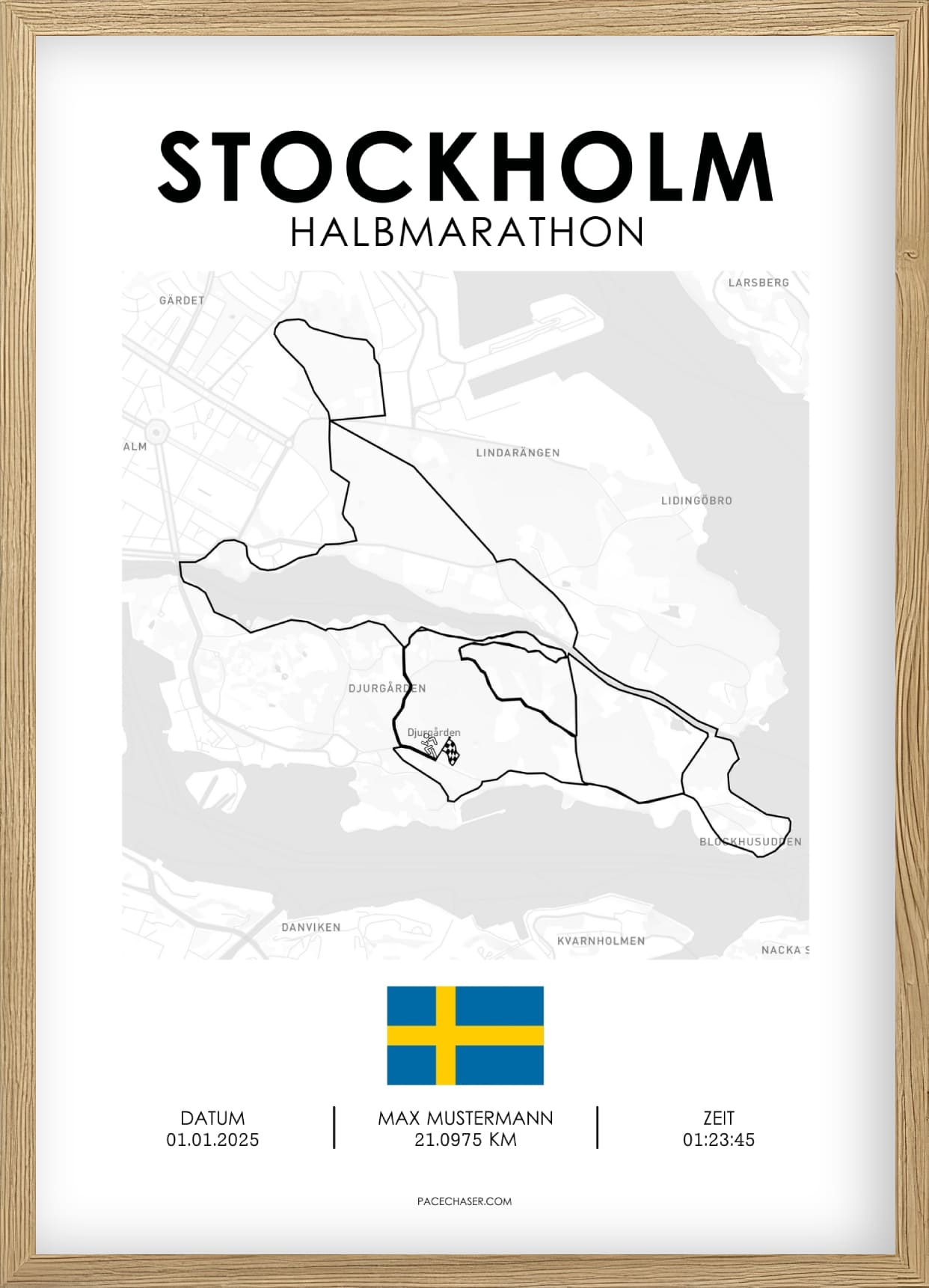 Halbmarathon Stockholm Poster (Prämiarhalvan)