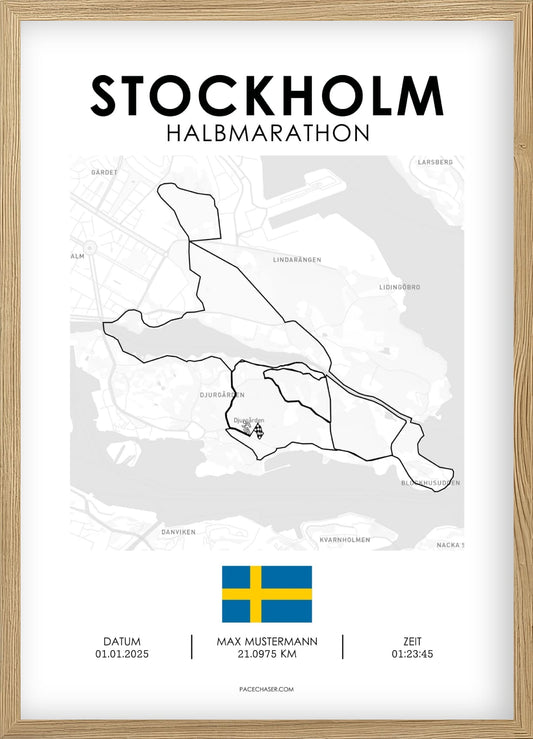 Halbmarathon Stockholm Poster (Prämiarhalvan)
