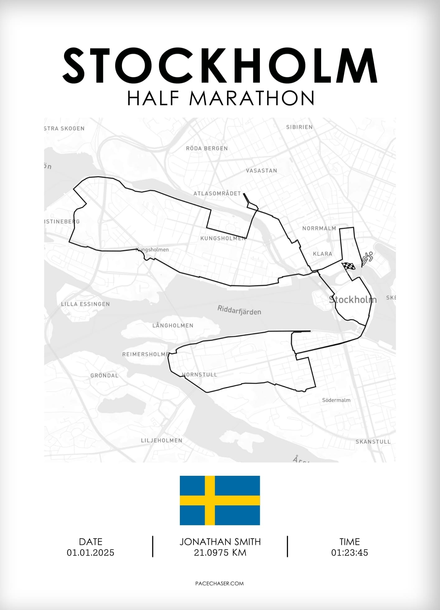 Halbmarathon Stockholm Poster (adidas)