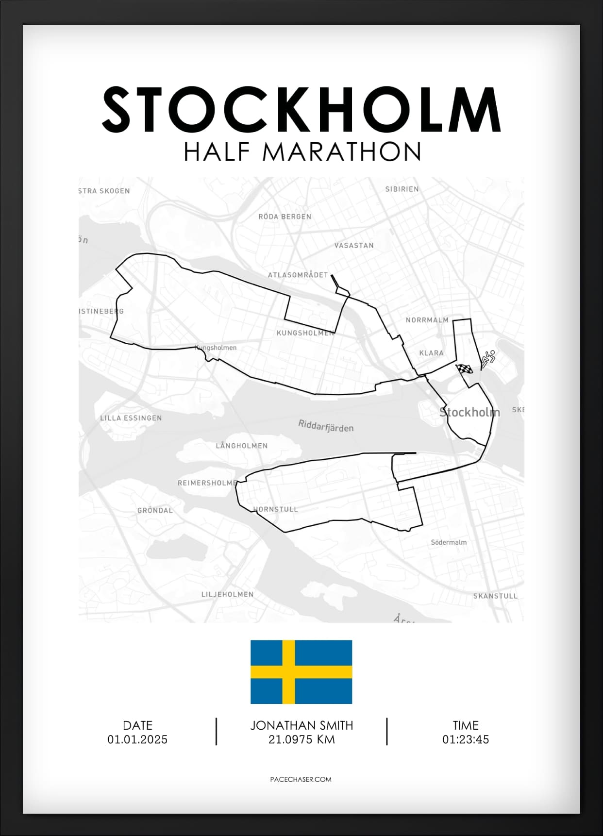 Halbmarathon Stockholm Poster (adidas)