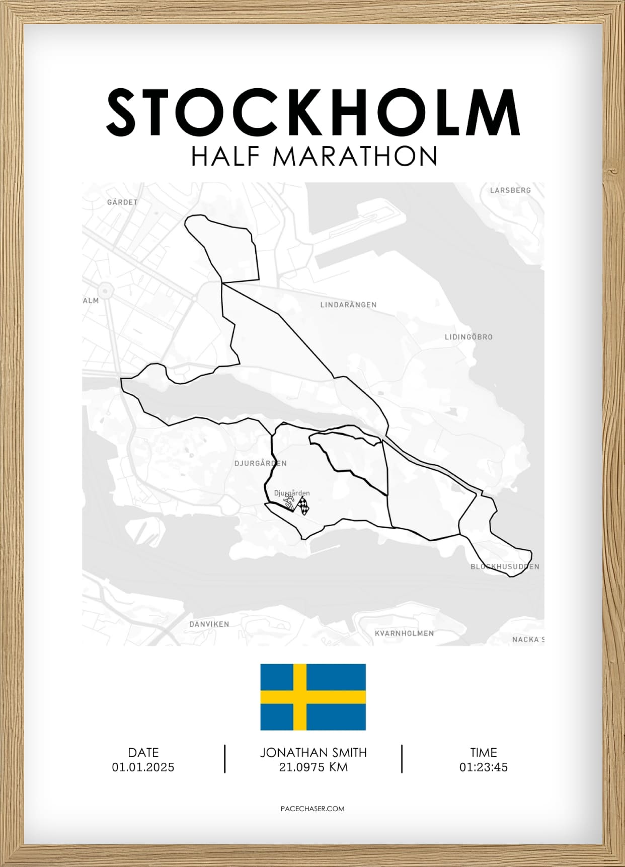 Halbmarathon Stockholm Poster (Prämiarhalvan)