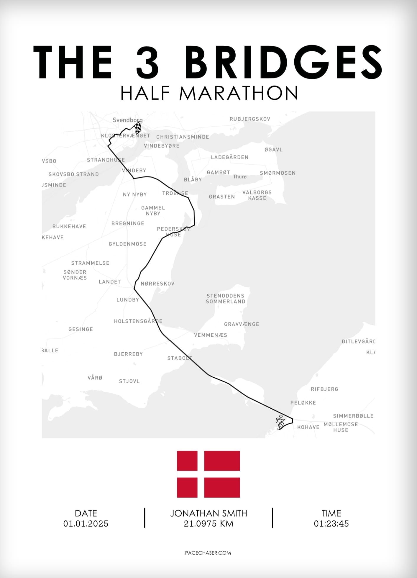De 3 Broer Halvmarathon Plakat