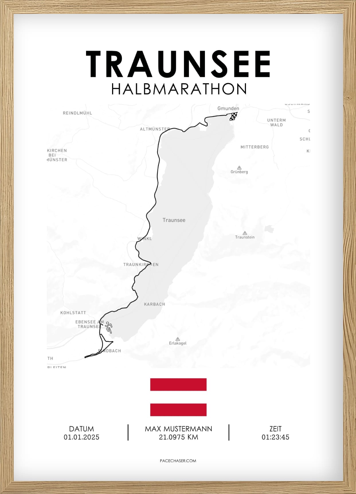 Traunsee Halvmaraton / Genuss-Lauf / Sun-Run Løbsplakat