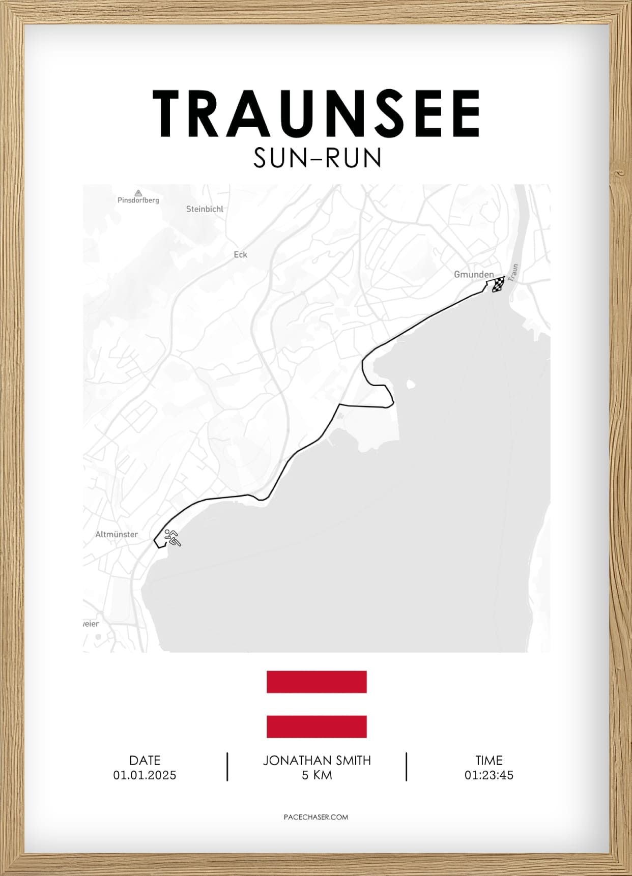 Traunsee Halvmaraton / Genuss-Lauf / Sun-Run Løbsplakat