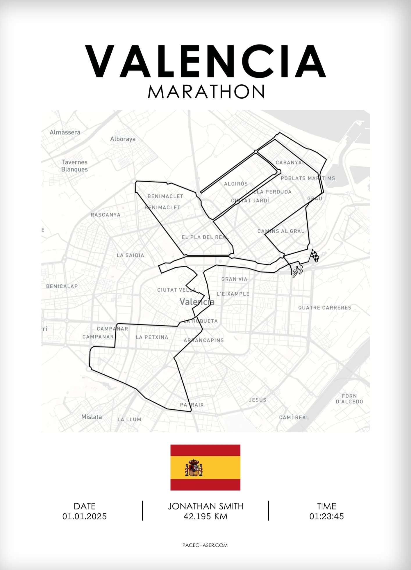 Marathon Valencia Poster (2024)