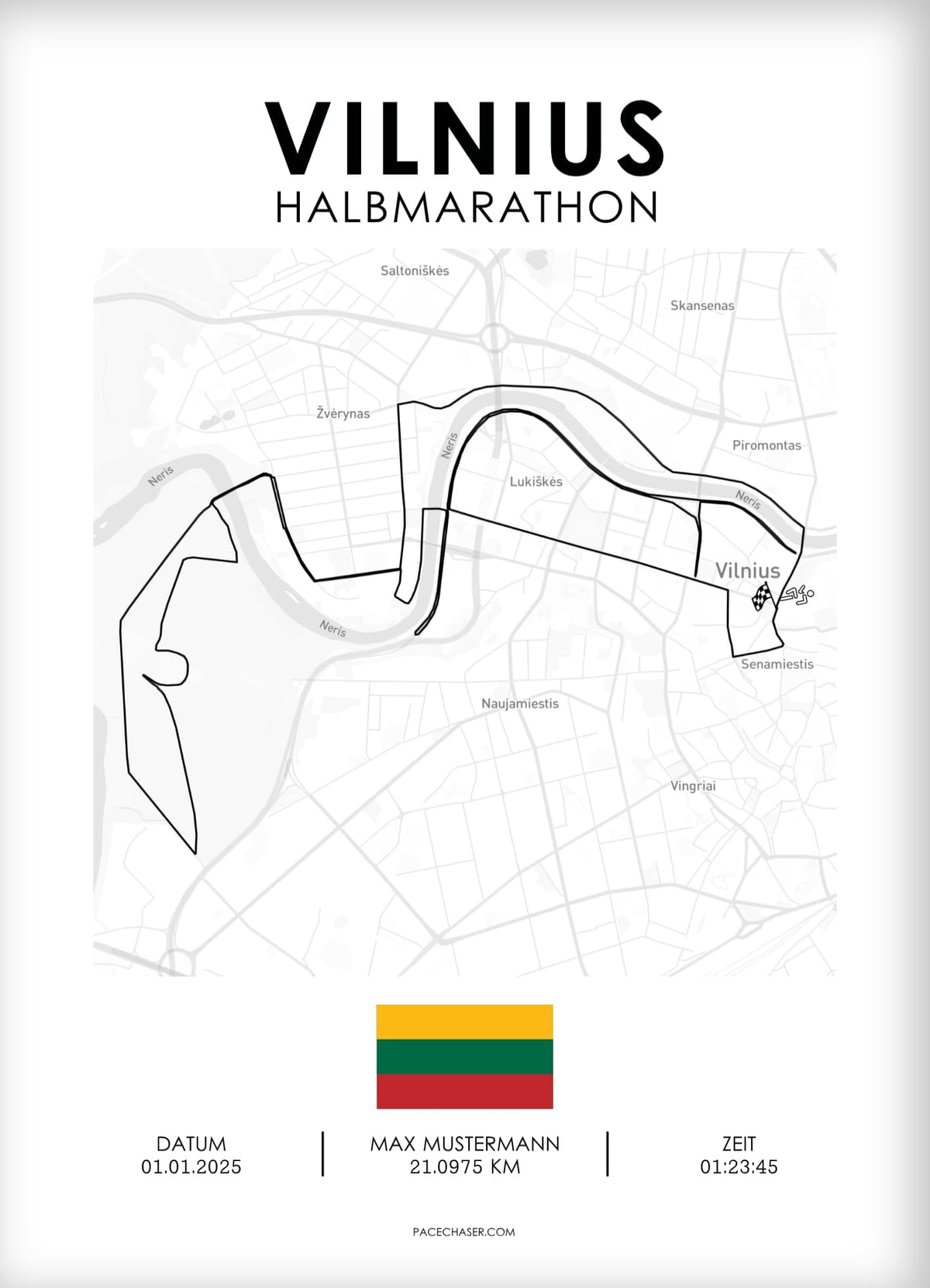 Halbmarathon Vilnius Poster