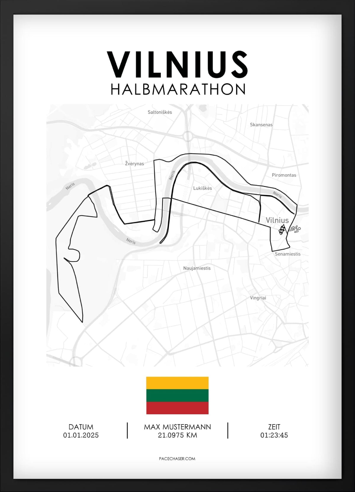 Halbmarathon Vilnius Poster