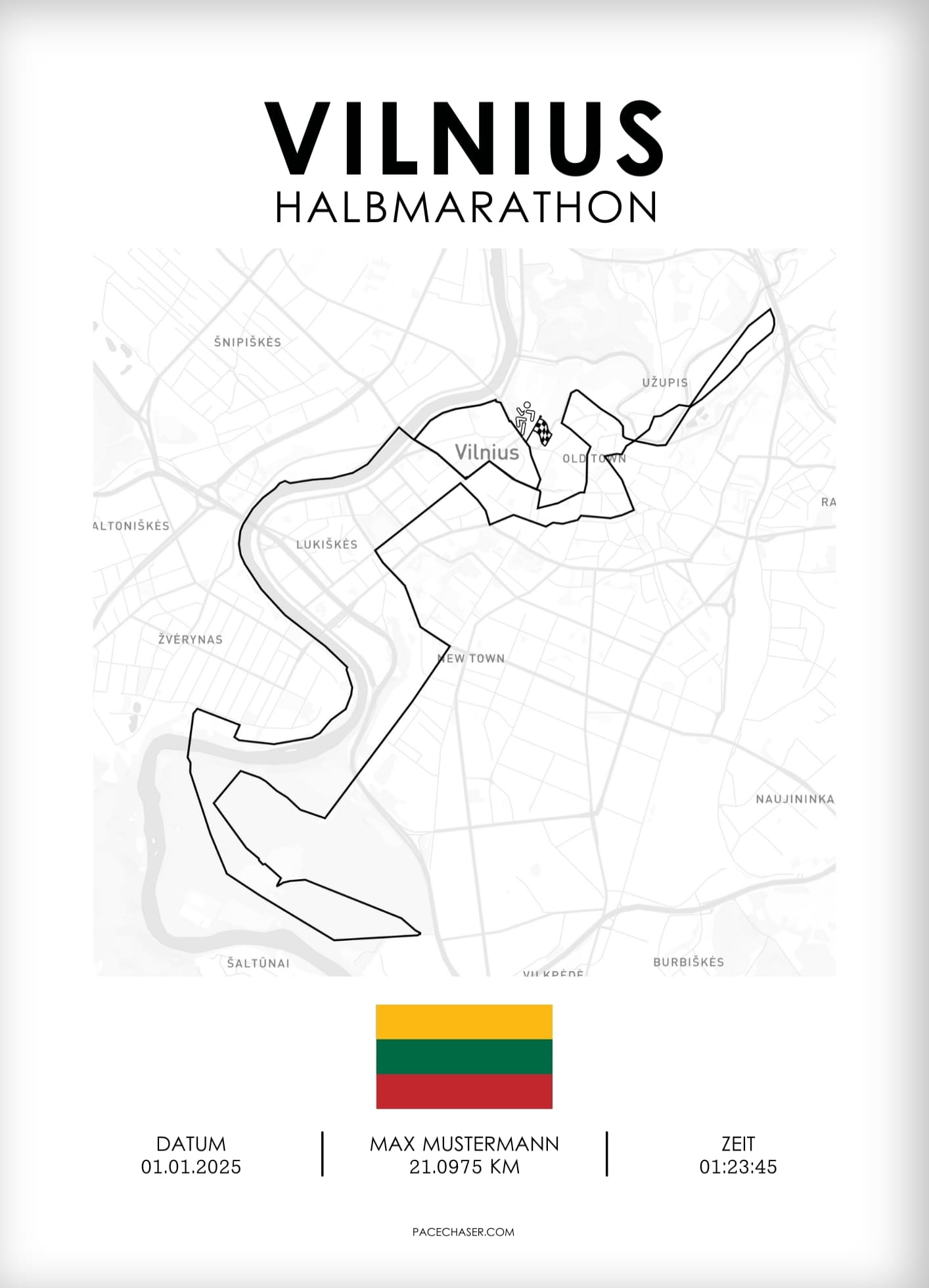Halbmarathon Vilnius Poster