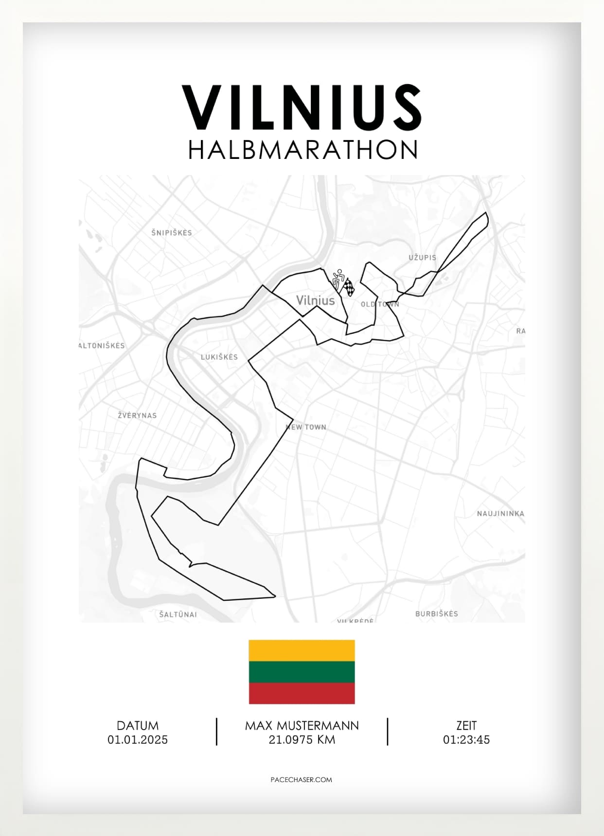 Halbmarathon Vilnius Poster
