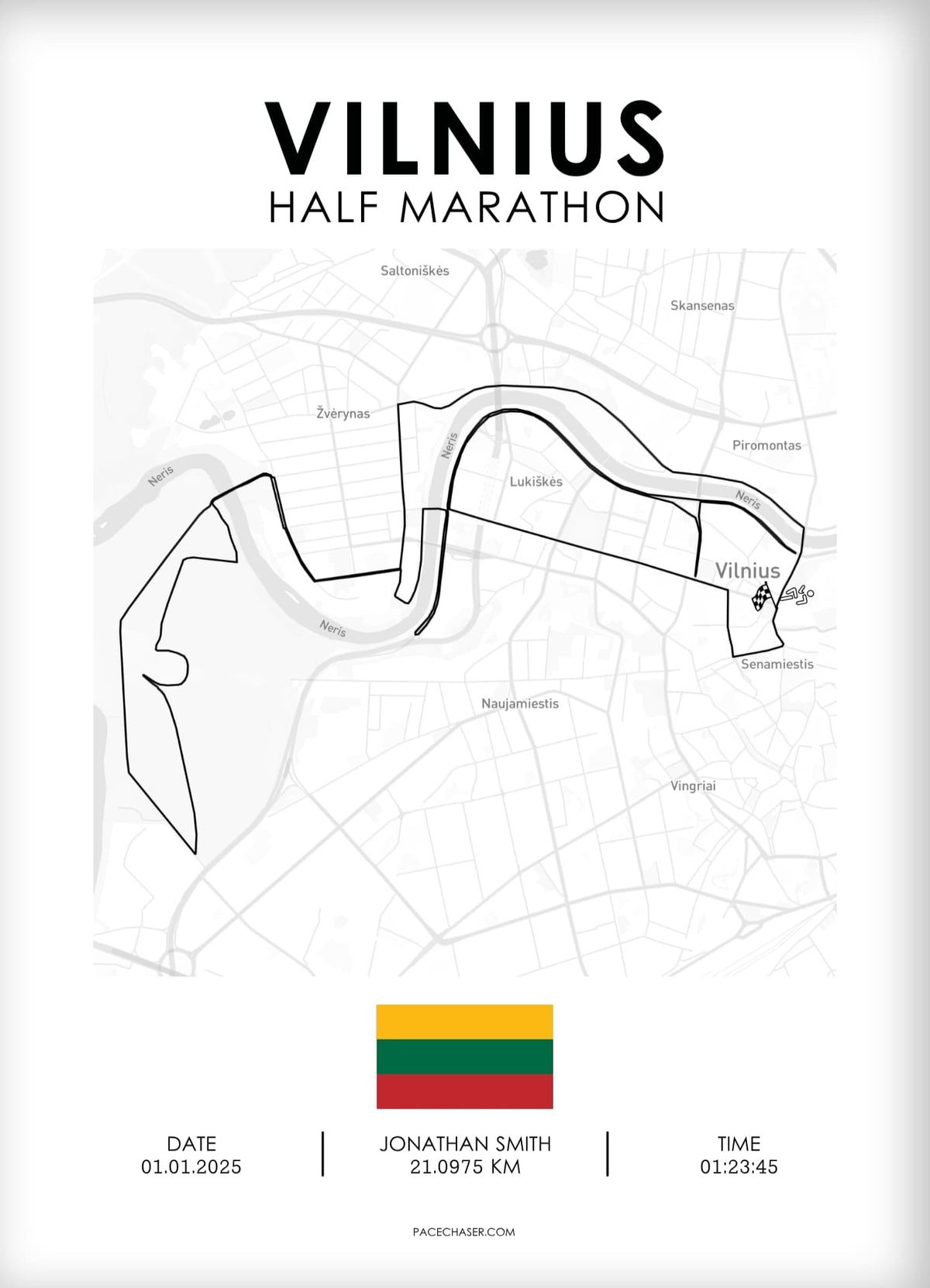 Halbmarathon Vilnius Poster