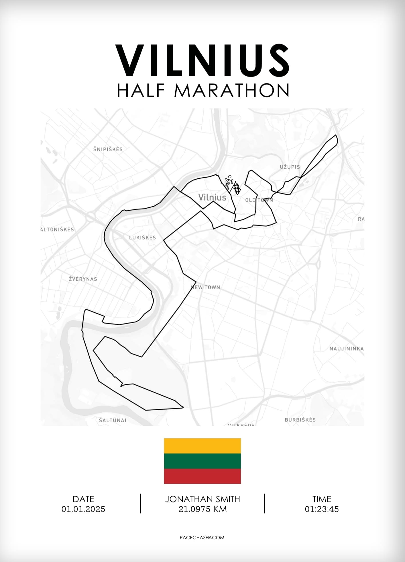 Halbmarathon Vilnius Poster