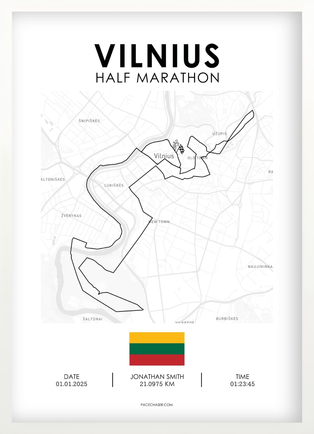 Halbmarathon Vilnius Poster