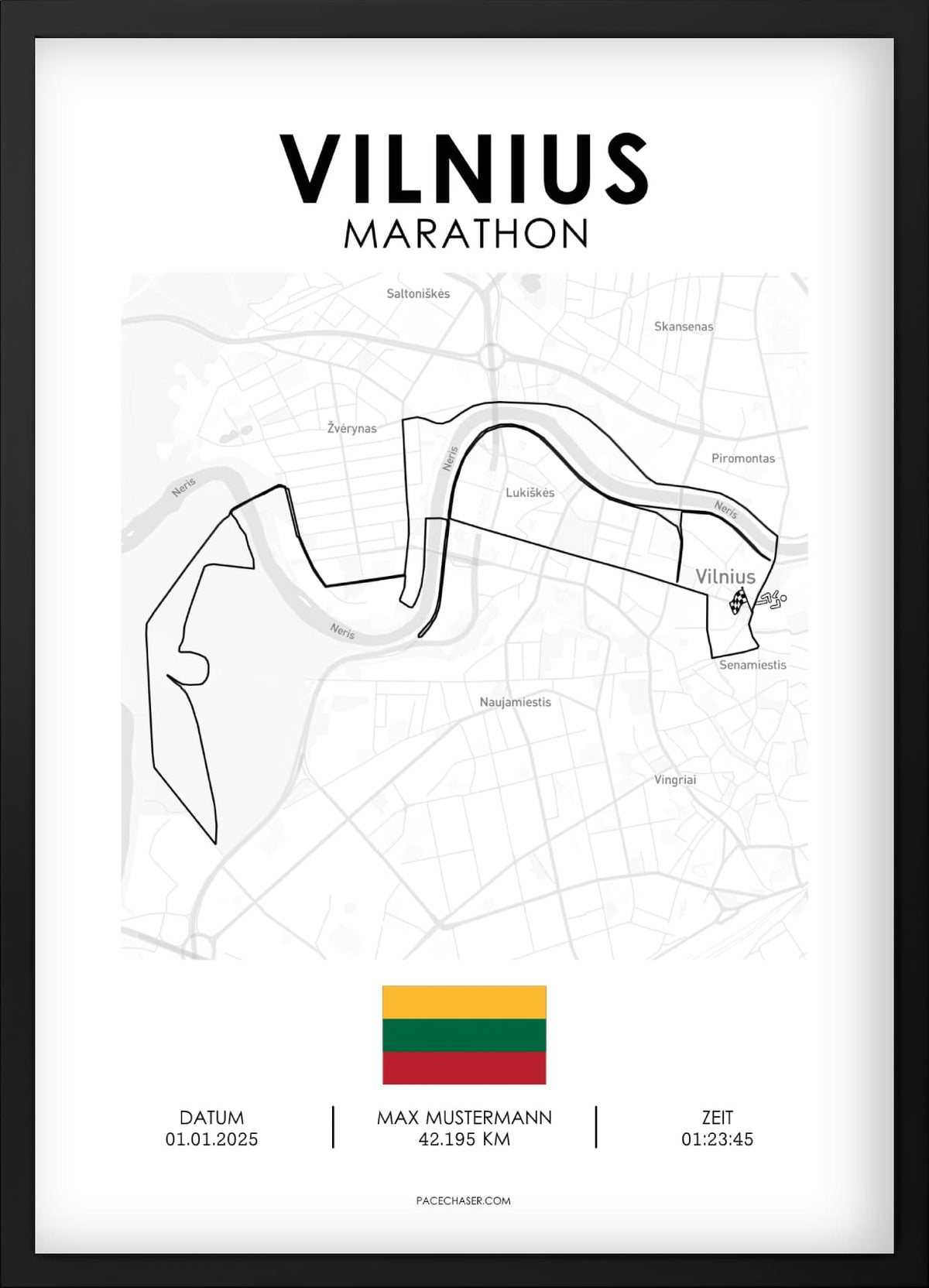 Marathon Vilnius Poster