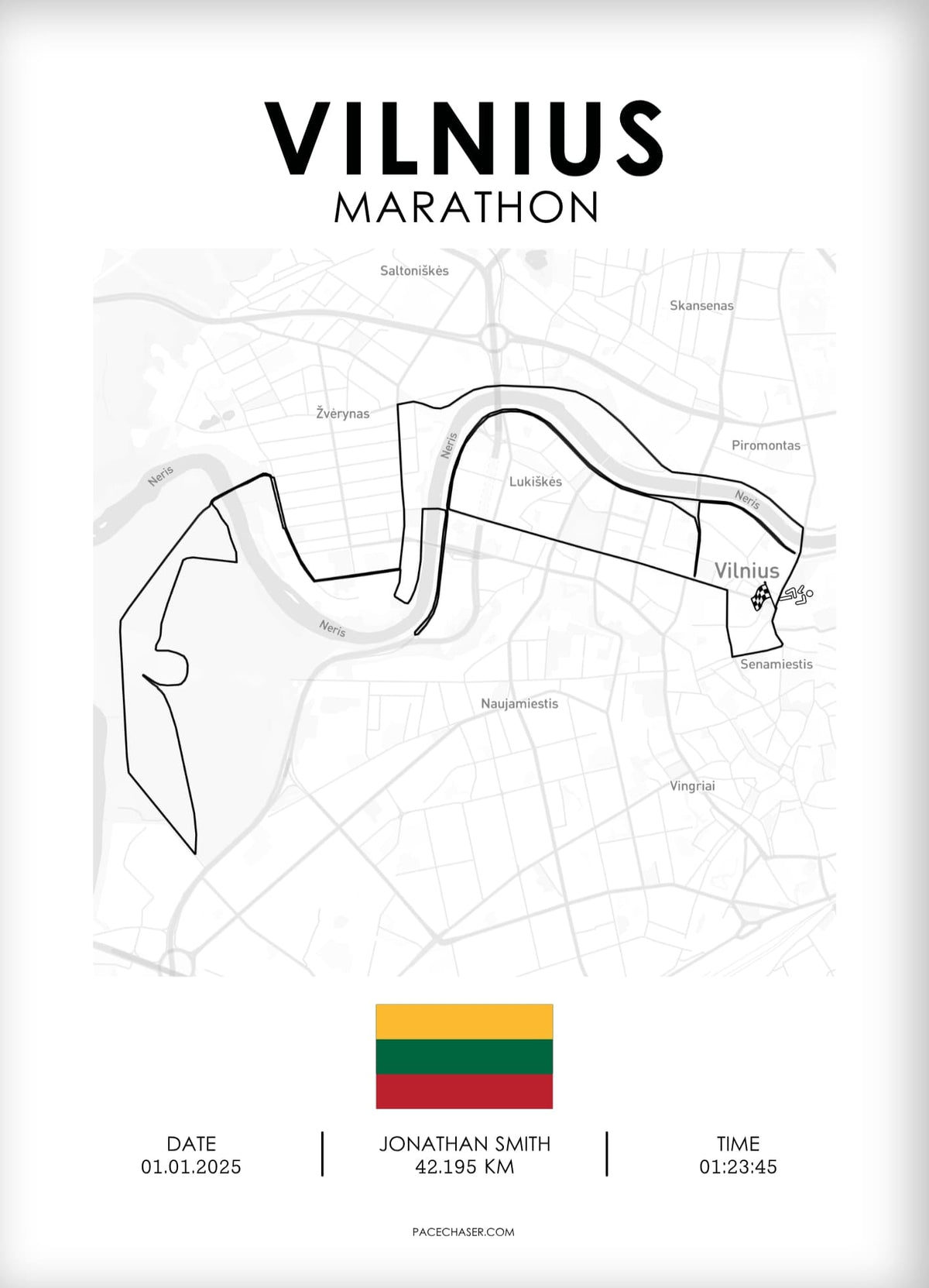 Marathon Vilnius Poster