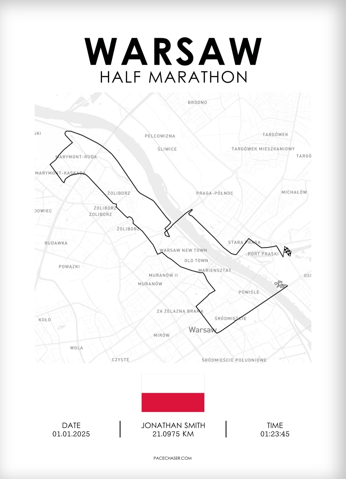 Halbmarathon Warschau Poster