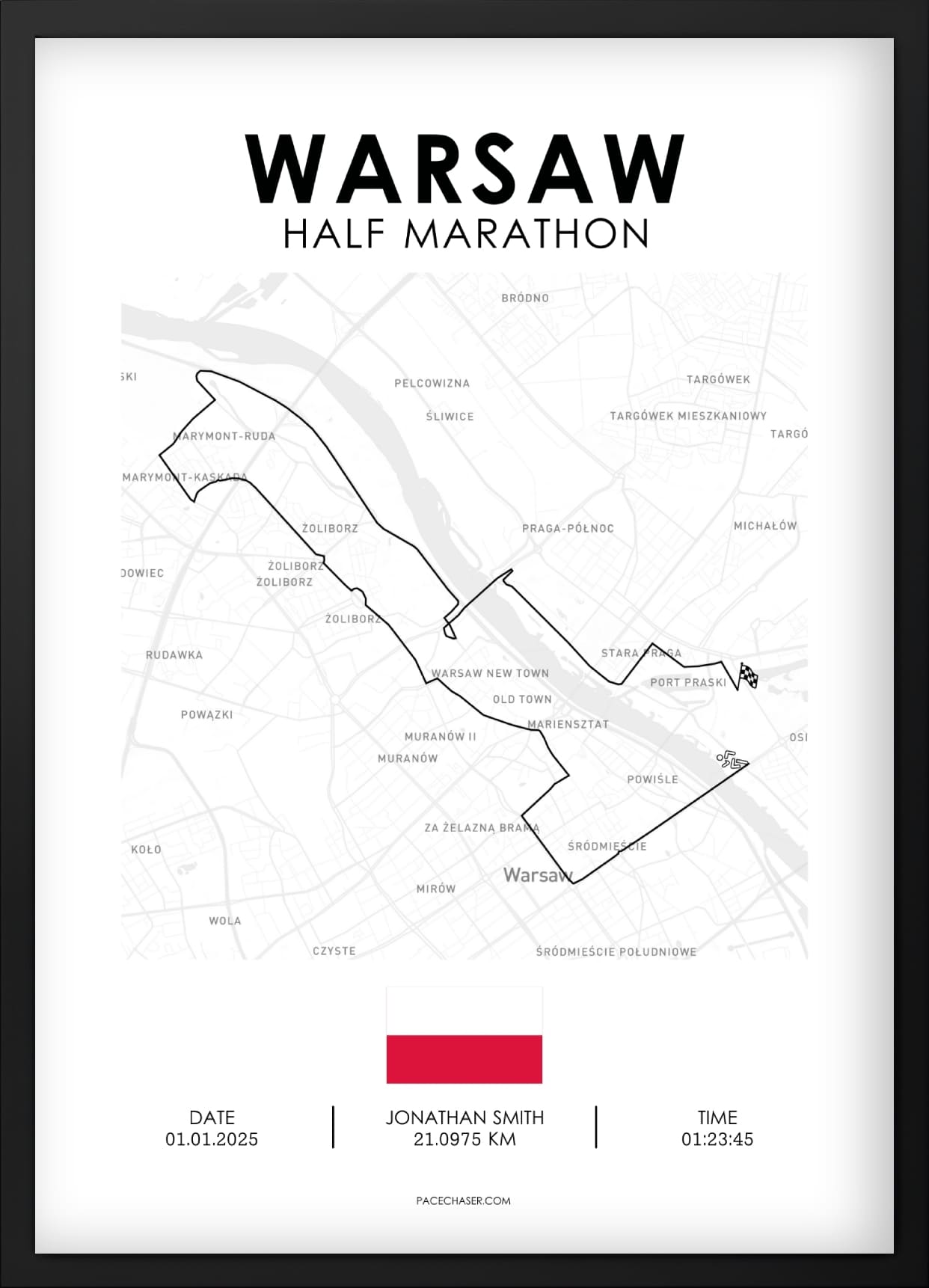 Halbmarathon Warschau Poster