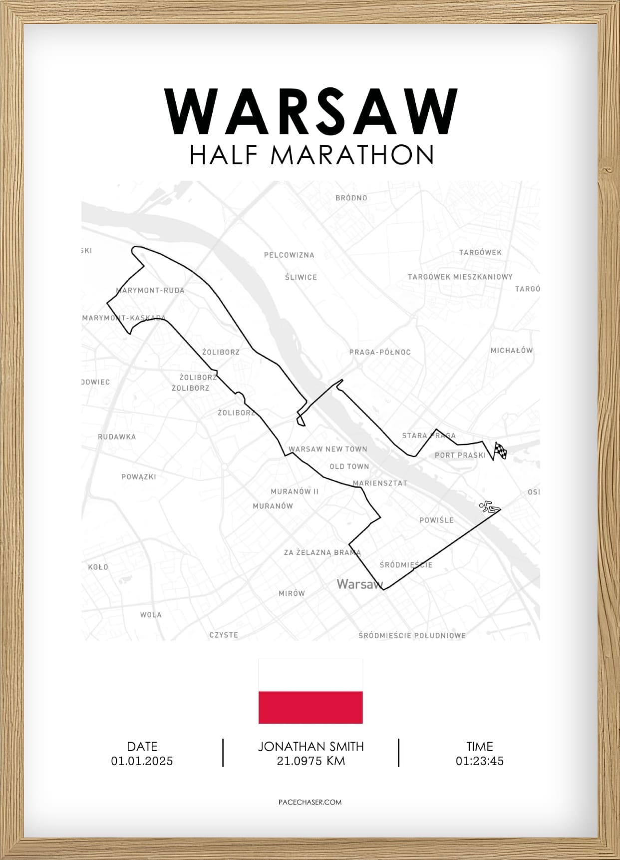 Halbmarathon Warschau Poster