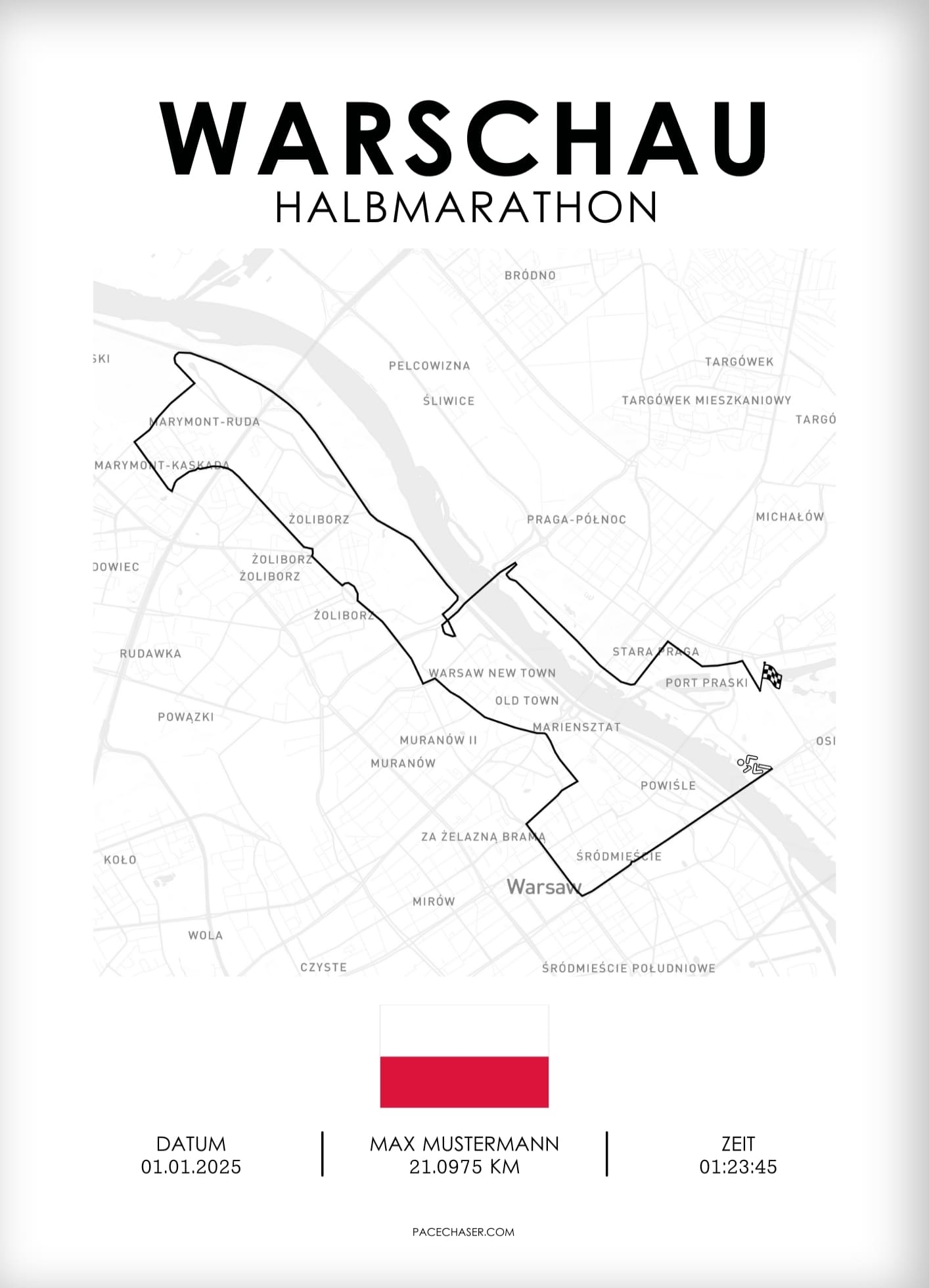 Halbmarathon Warschau Poster